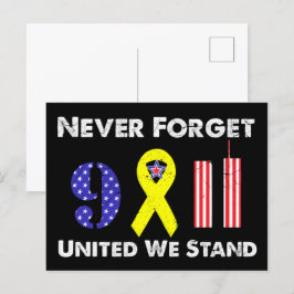 Vergessen Sie nie 9 11 Vereinte Wir stehen Postkarte