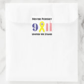 Vergessen Sie nie 9 11 Vereinte Wir stehen Quadratischer Aufkleber (Tasche)