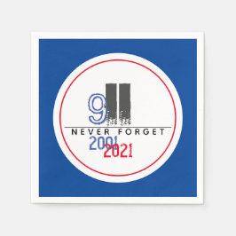 Vergessen Sie nie das 11. Patriotische Welthandels Serviette