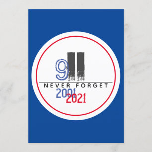 Vergessen Sie nie das 911Patriotische World Trade  Einladung
