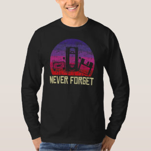 Vergessen Sie nie das CD-Band der Vintagen Kassett T-Shirt