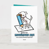 Vergessen Sie nie, dass Elefant Ihnen danken zu Dankeskarte (Rückseite)