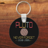 Vergessen Sie nie, dass Pluto Retro Funny Space, W Schlüsselanhänger (Vorderseite)