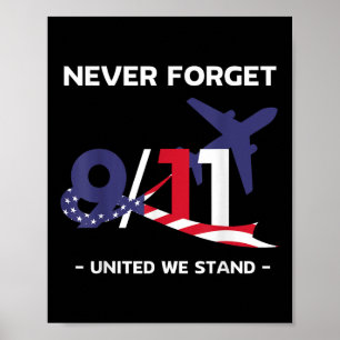 Vergessen Sie nie den 11. September 2001 Gedenktag Poster