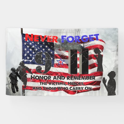 Vergessen Sie nie den 11. September Banner (Horizontal)