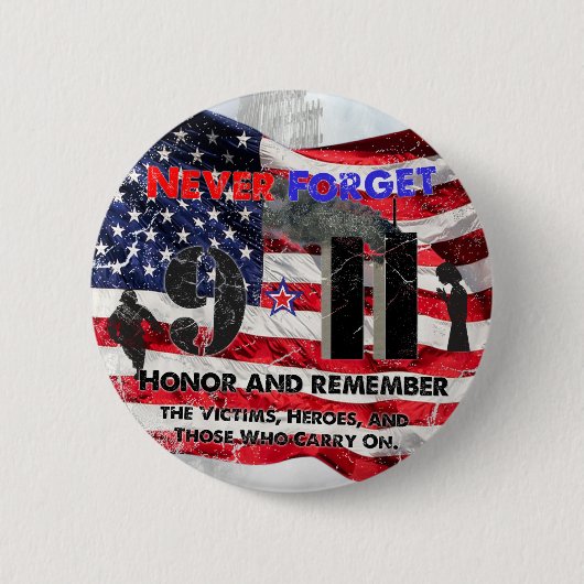 Vergessen Sie nie den 11. September Button (Vorderseite)