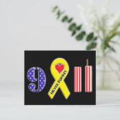 Vergessen Sie nie den 11. September Postkarte (Stehend Vorderseite)