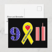 Vergessen Sie nie den 11. September Postkarte (Vorne/Hinten)