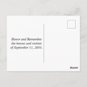 Vergessen Sie nie den 11. September Postkarte (Rückseite)