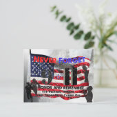 Vergessen Sie nie den 11. September Postkarte (Stehend Vorderseite)