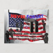 Vergessen Sie nie den 11. September Postkarte (Vorderseite)