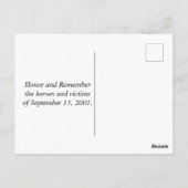 Vergessen Sie nie den 11. September Postkarte (Rückseite)