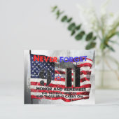 Vergessen Sie nie den 11. September Postkarte (Stehend Vorderseite)