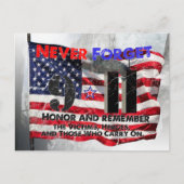 Vergessen Sie nie den 11. September Postkarte (Vorderseite)