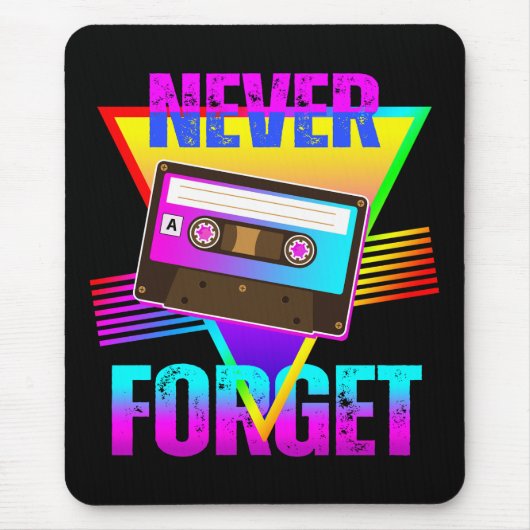 Vergessen Sie nie den Retro-Kassettenrekorder Mousepad (Vorne)