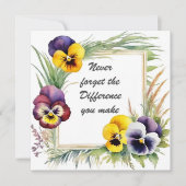 Vergessen Sie nie den Unterschied, den Sie Blumen Karte (Vorderseite)