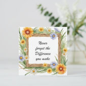 Vergessen Sie nie den Unterschied, den Sie Blumen  Karte (Stehend Vorderseite)