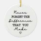 Vergessen Sie nie den Unterschied, den Sie Coworke Keramik Ornament (Vorne)