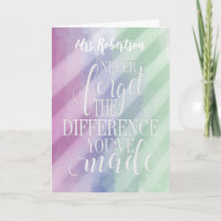 Vergessen Sie nie den Unterschied, den Sie gemacht