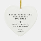 Vergessen Sie nie den Unterschied, den Sie gemacht Keramik Ornament (Vorne)