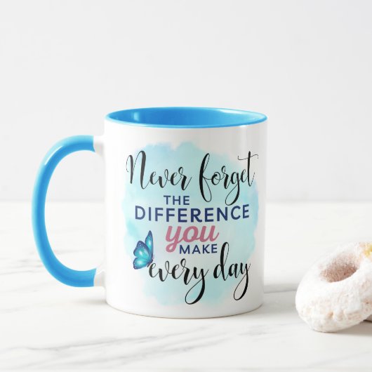 Vergessen Sie nie den Unterschied, den Sie jeden T Tasse (Mit Donut)