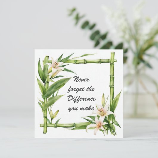 Vergessen Sie nie den Unterschied, den Sie machen Karte (Stehend Vorderseite)