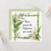 Vergessen Sie nie den Unterschied, den Sie machen Karte (Vorderseite/Rückseite Beispiel)