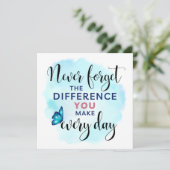 Vergessen Sie nie den Unterschied, den Sie machen Karte (Stehend Vorderseite)
