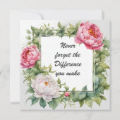 Vergessen Sie nie den Unterschied, den Sie Peony m Karte (Vorderseite)