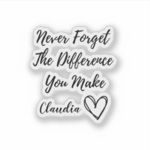 Vergessen Sie nie den Unterschied, den Sie Persona Aufkleber