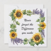 Vergessen Sie nie den Unterschied, den Sie Sonnenb Karte (Vorderseite)