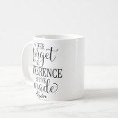 Vergessen Sie nie den Unterschied: Motivierend Zit Kaffeetasse (Vorderseite Links)