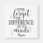 Vergessen Sie nie den Unterschied: Motivierend Zit Magnet (Vorne)