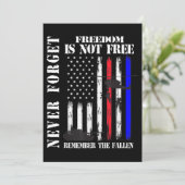 Vergessen Sie nie die Freiheit ist nicht die freie Einladung (Stehend Vorderseite)