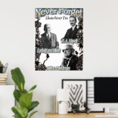 Vergessen Sie nie die Österreicher Hayek, Friedman Poster (Heimbüro)
