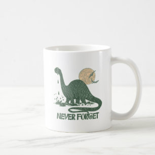 Vergessen Sie nie Dinosaurier-Shirt- und Kaffeetasse