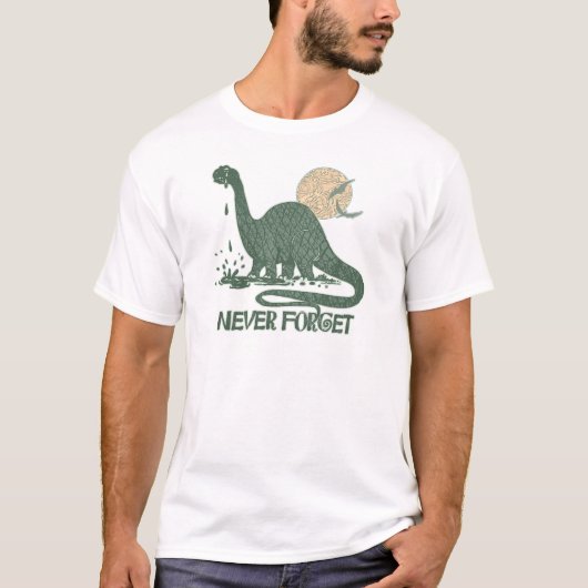 Vergessen Sie nie Dinosaurier-Shirt- und T-Shirt (Vorderseite)