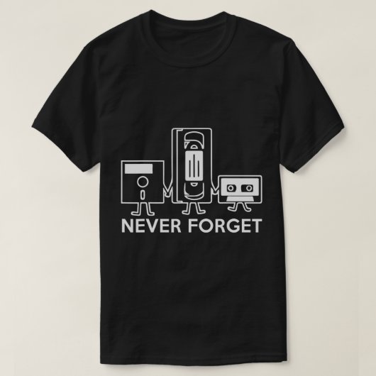 Vergessen Sie nie - Diskette, VHS, Kassettenband S T-Shirt (Design vorne)