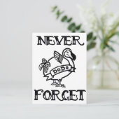 Vergessen Sie nie - Dodo Postkarte (Stehend Vorderseite)