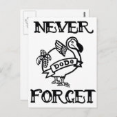 Vergessen Sie nie - Dodo Postkarte (Vorne/Hinten)