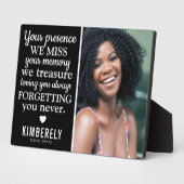 Vergessen Sie nie | Erinnerung an Foto Achtung Fotoplatte (Seite)