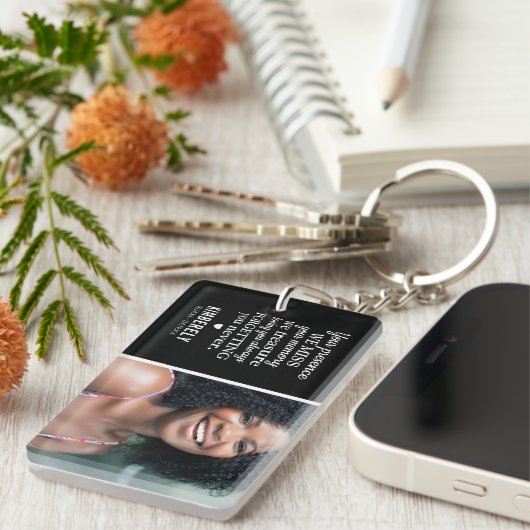 Vergessen Sie nie Foto Memorial Schlüsselanhänger (Vorderseite rechts)