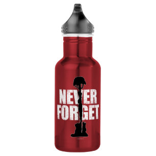 Vergessen Sie nie (Gedenktag) Edelstahlflasche