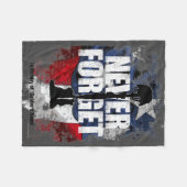 Vergessen Sie nie (Gedenktag) Fleecedecke (Vorderseite (Horizontal))