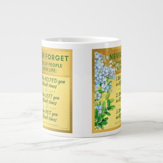 Vergessen Sie nie Inspiration Jumbo-Tasse (Vorderseite)