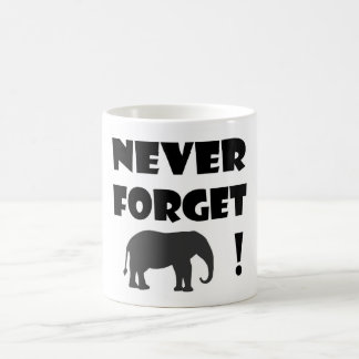 vergessen Sie nie klassische Tasse