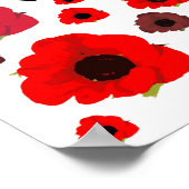 Vergessen Sie nie, Mohnblume Blume Poster (Ecke)