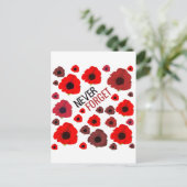 Vergessen Sie nie, Mohnblume Blume Postkarte (Stehend Vorderseite)