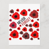 Vergessen Sie nie, Mohnblume Blume Postkarte (Vorderseite)