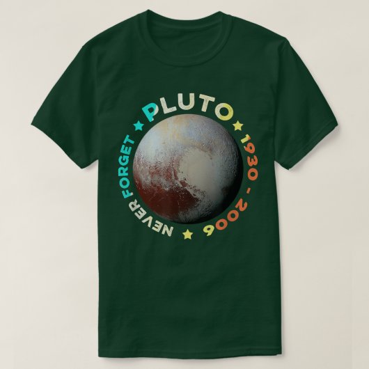 Vergessen Sie nie Pluto Shirts Funny Retro Planet (Design vorne)